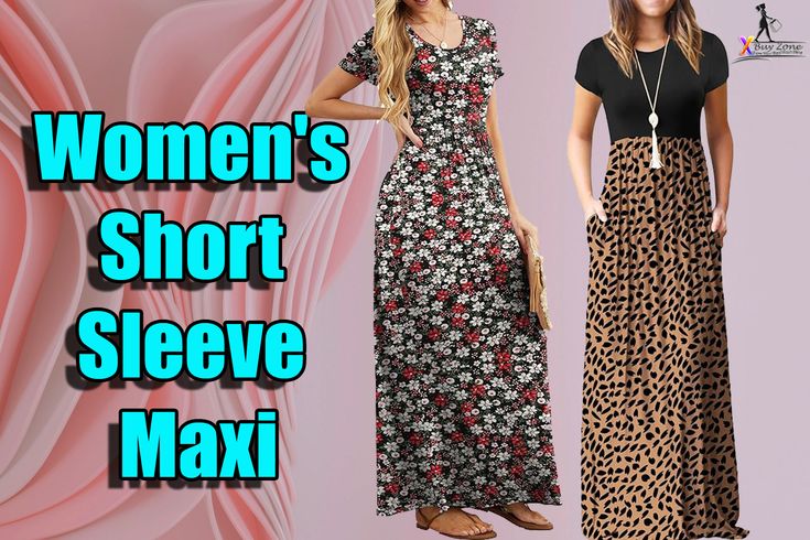 GRECERELLE Women's Short Sleeve Maxi Dress