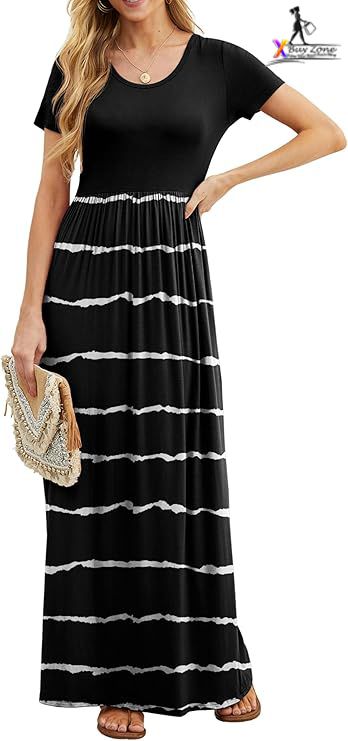 GRECERELLE Women's Short Sleeve Maxi Dress