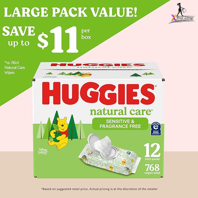 Huggies Natural Care Sensitive Baby Wipes